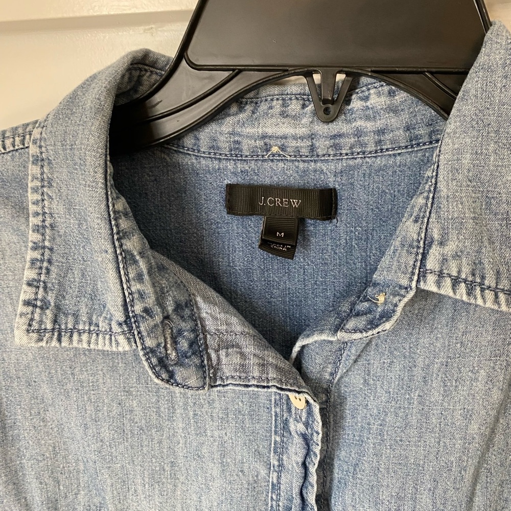 J crew medium‎ denim button front EUC - Picture 2 of 3